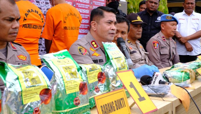 Satres Narkoba Polres Aceh Utara Ungkap Kasus 12 Kg Sabu, 3 Tersangka Diamankan