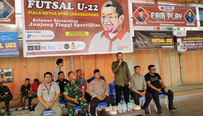 Ismail A. Manaf Buka Turnamen Futsal Piala Ketua DPRK Lhokseumawe