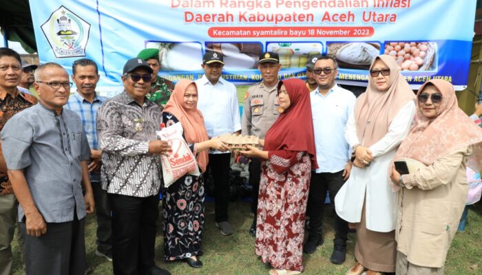 Pemerintah Kabupaten Aceh Utara Kembali Gelar Pasar Murah dalam rangka Penanganan Inflasi dan Menjaga Stabilitas Harga Bahan Pokok.