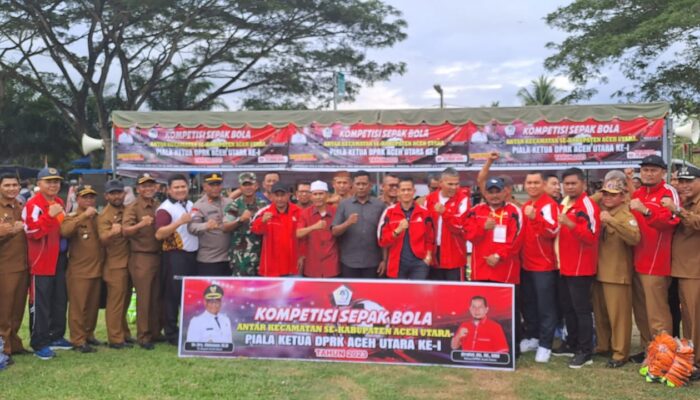 Turnamen Sepak Bola Piala Ketua DPRK Aceh Utara Resmi Dibuka