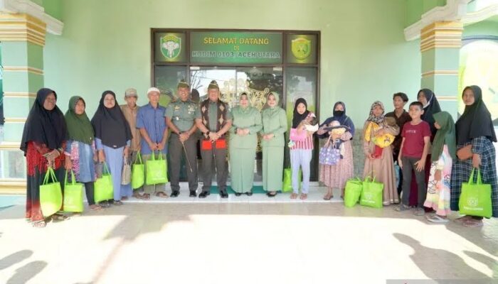 Korem 011/ Lilawangsa salurkan bantuan tali asih bagi anak stunting di Aceh Utara