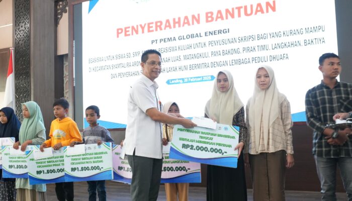 PGE Kembali Serahkan Ratusan Beasiswa dan Bantuan Lima Unit Rumah Layak Huni Untuk Keluarga Pra Sejahtera di Aceh Utara